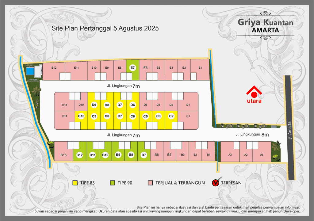 Siteplan Perumahan Di Jogja, Perumahan Griya Kuantan Amarta