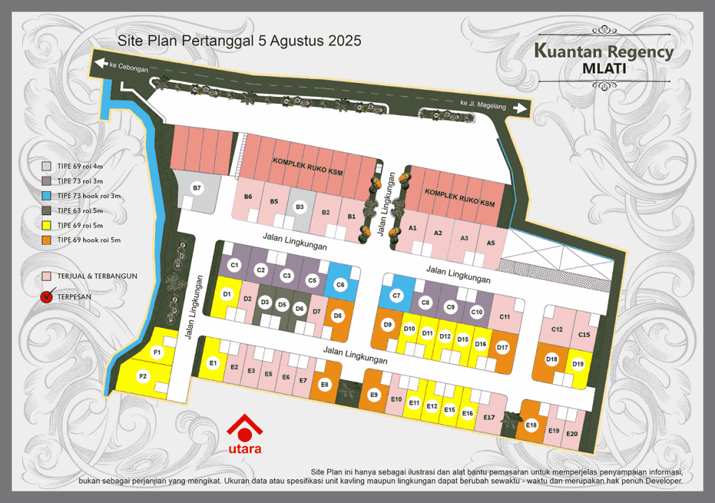 Site Plan Perumahan di Jogja 2025, Kuantan Regency Mlati