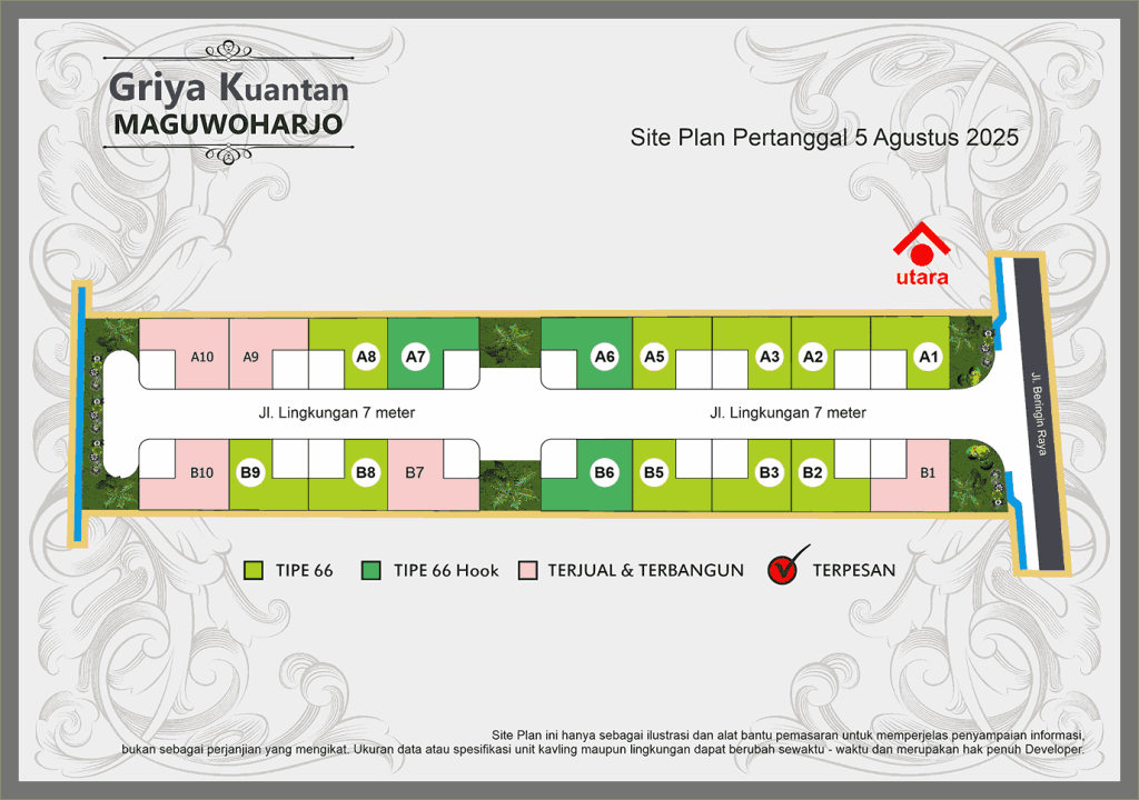 Site Plan Perumahan di Jogja 2025, Perumahan Griya Kuantan Maguwoharjo