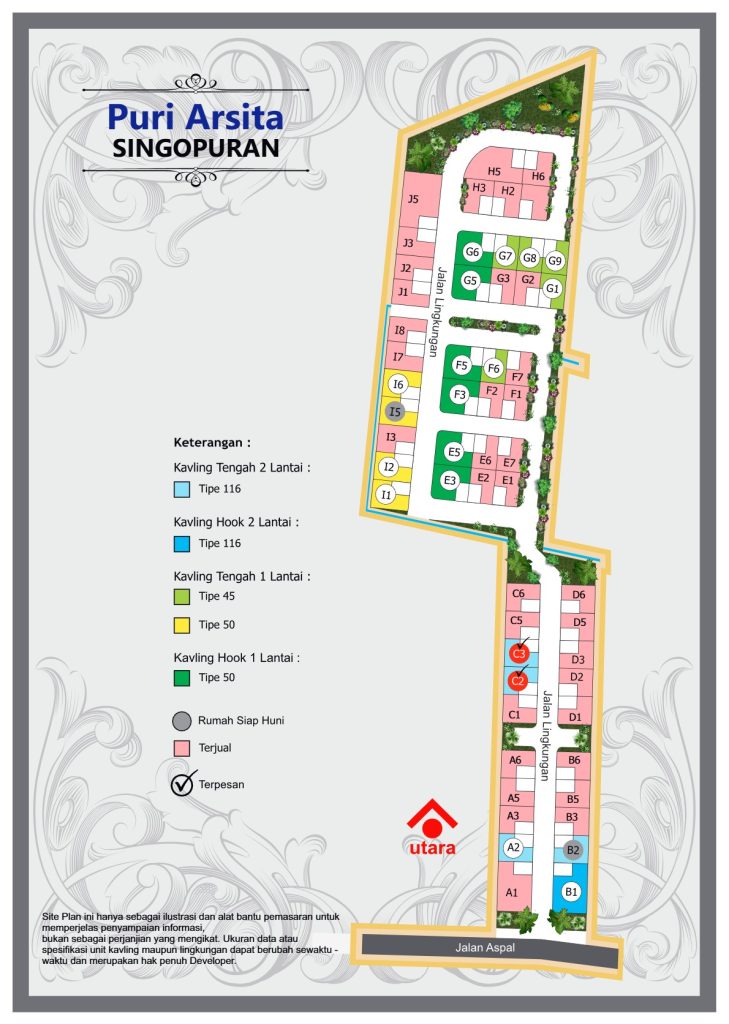 Site Plan Perumahan Puri Arsita Singopuran, Perumahan di Solo 2026