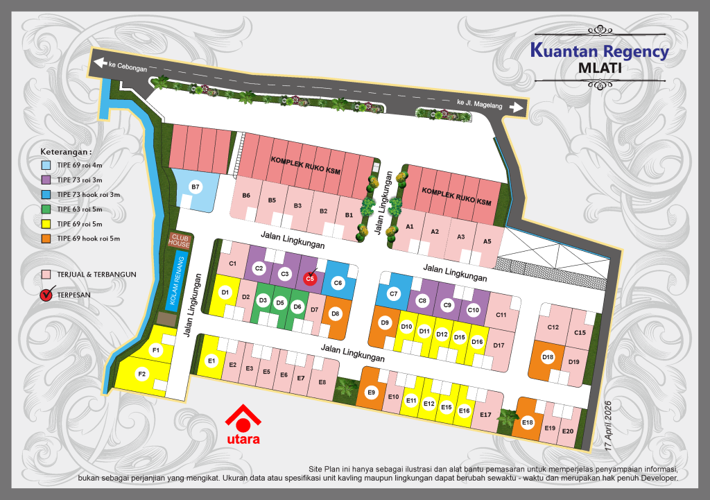 Site Plan Perumahan di Jogja 2026, Kuantan Regency Mlati