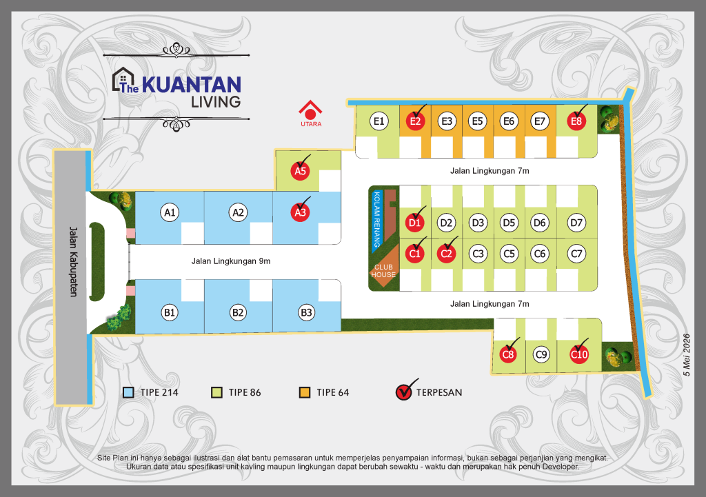 Site Plan Perumahan The Kuantan Living Yogyakarta