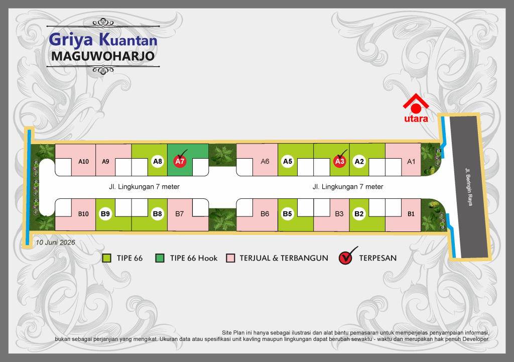 Site Plan Perumahan di Jogja 2026, Perumahan Griya Kuantan Maguwoharjo