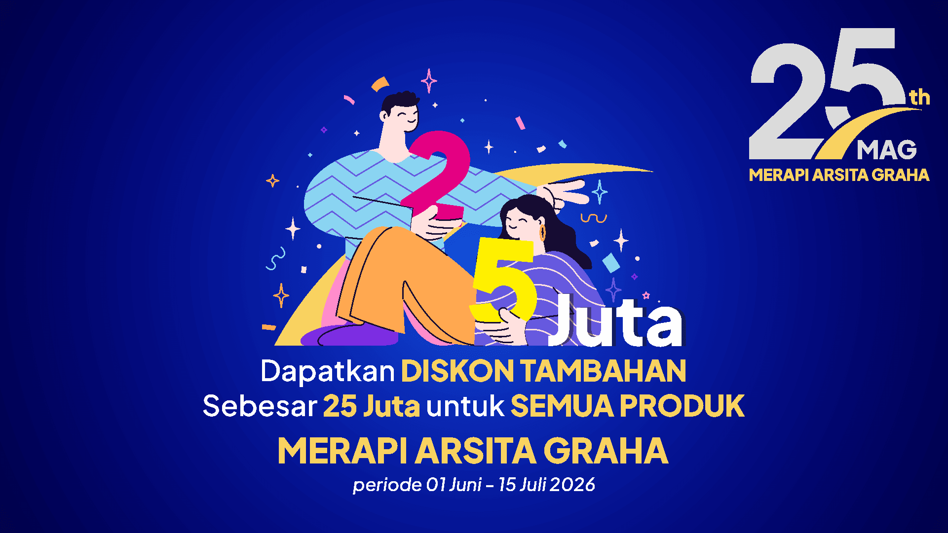 Banner 25 Tahun Merapi Arsita Graha