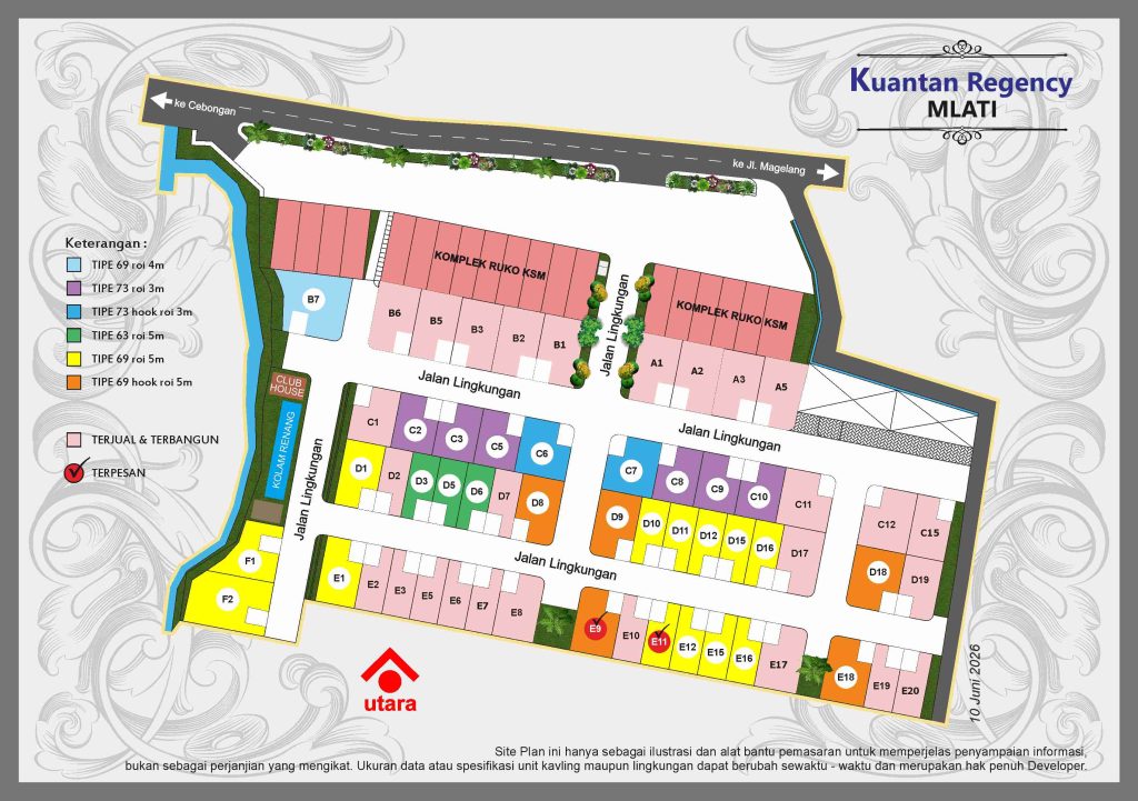 Site Plan Kuantan Regency Mlati Yogyakarta
