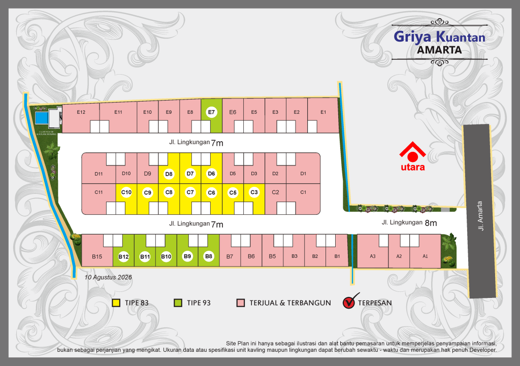 Siteplan Perumahan Di Jogja 2026, Perumahan Griya Kuantan Amarta