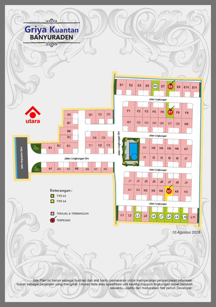 Site Plan Griya Kuantan Banyuraden - Agustus 2026