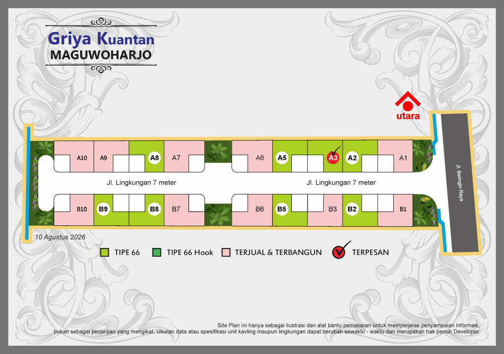 Site Plan Perumahan di Jogja 2026, Perumahan Griya Kuantan Maguwoharjo