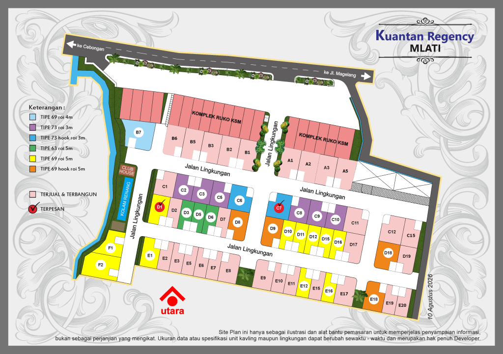 Site Plan Kuantan Regency Mlati Yogyakarta
